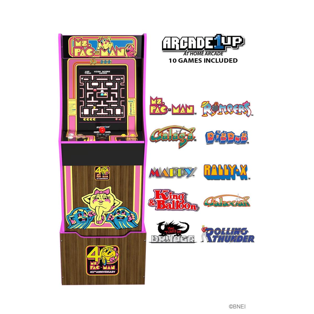 Máquina Arcade Ms PAC-MAN Edição 40º Aniversário